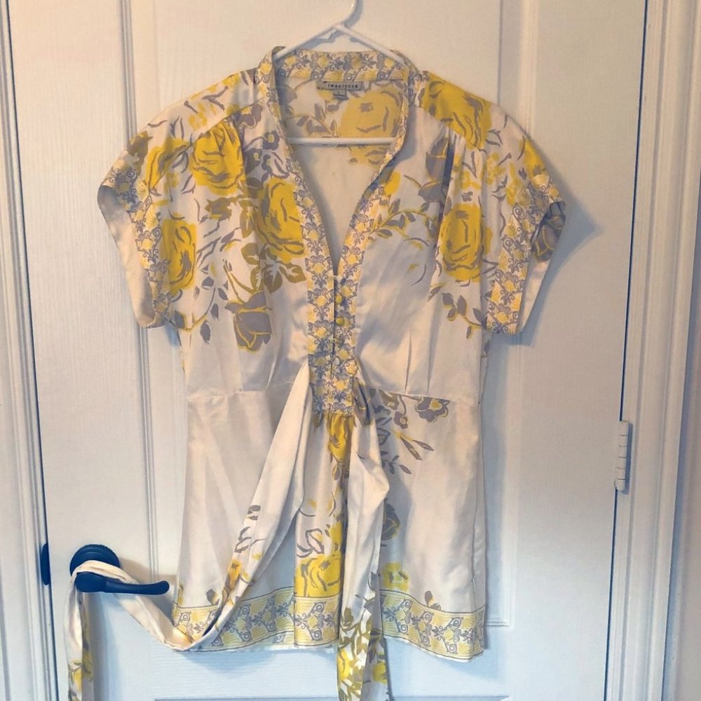 Forever21 Floral Design Shirt | Yellow